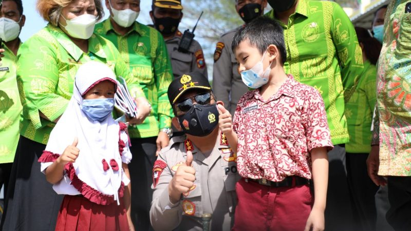 Kapolda Sumut Pantau Vaksin Merdeka Anak Usia 6-11 Tahun di Kabupaten Serdang Bedagai