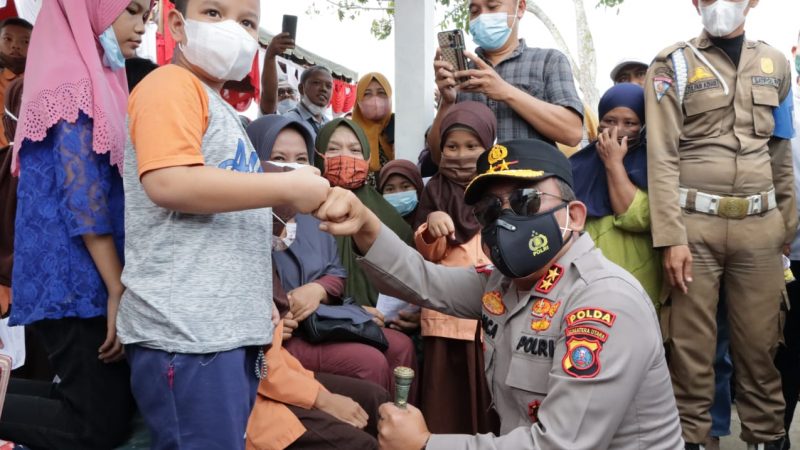 Tinjau Vaksinasi Anak di Tanjung Balai, Kapoldasu Ucapkan Terima Kasih ke Orangtua