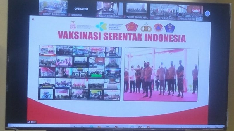 Kapolres Binjai Ikuti Zoom Meeting Percepatan Vaksinasi