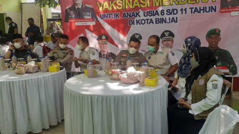 Polres Binjai Ikuti Zoom Vaksin Serentak Seluruh Indonesia