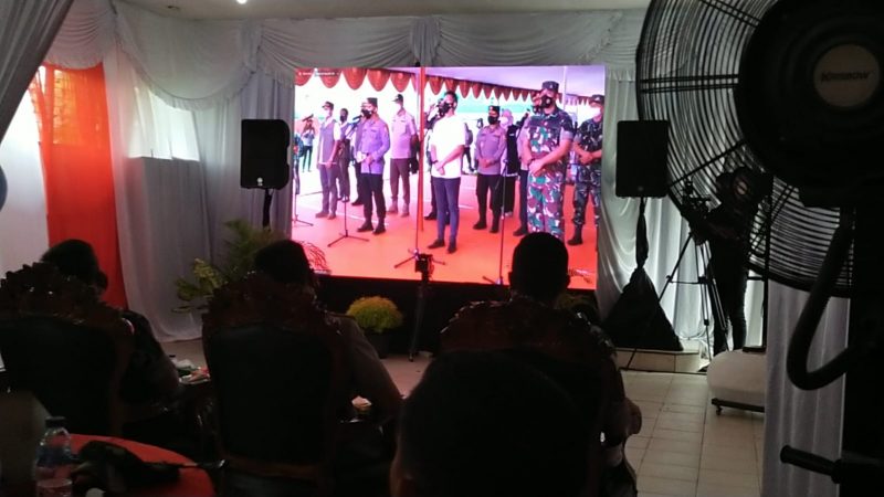 Kapolresta Dampingi Kapolda dan Pangdam Saat Zoom Meeting Dengan Kapolri