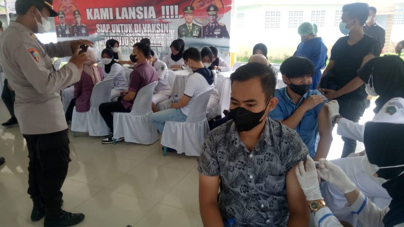 Dukung Percepatan Vaksinasi se Nusantara, Polresta Deli Serdang Kembali Gelar Vaksinasi Massal