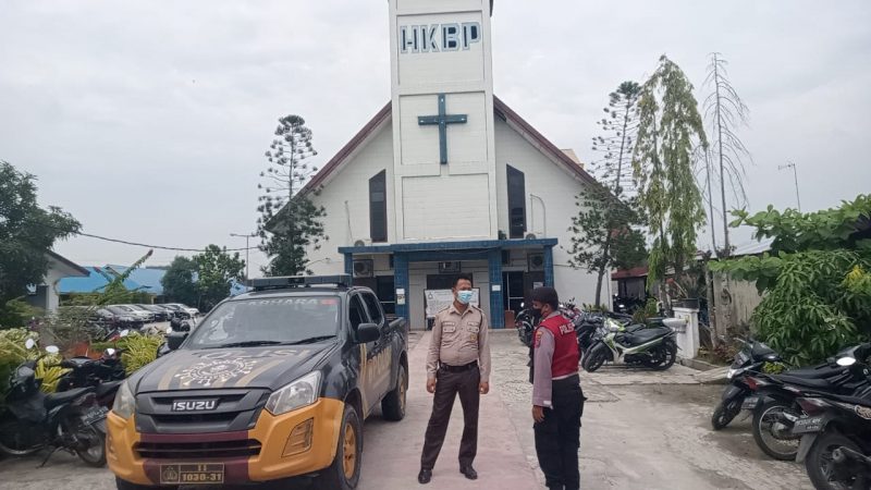 Sat Samapta Polresta Deli Serdang Patroli dan Monitoring Kegiatan Ibadah di Gereja