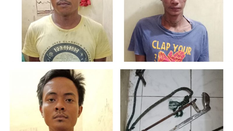 Sindikat Maling Tiang Besi Wifi PT Telkom “Kompak” Diringkus Polsek Binjai Timur