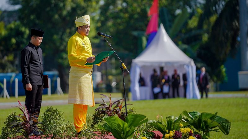 Bobby Nasution Inspektur Upacara HUT Kota Medan Ke-432, Persoalan Banjir, Infrastruktur dan Stunting Jadi PR