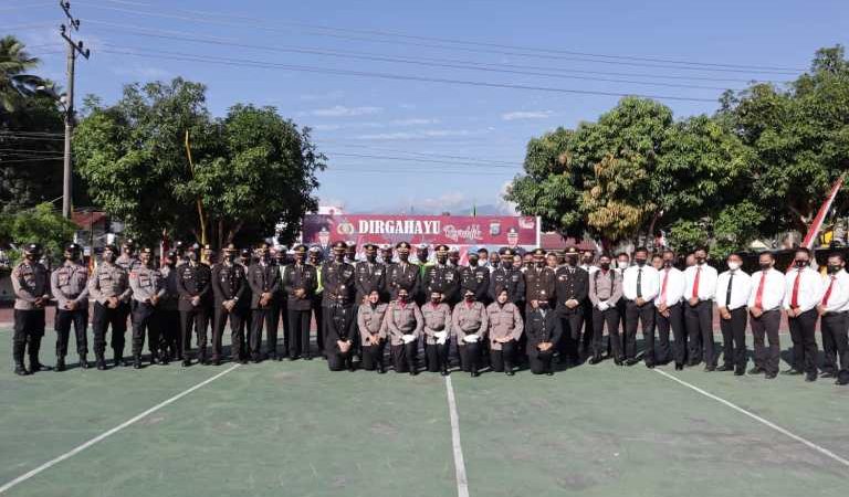 Polres Madina Laksanakan Upacara Peringati HUT RI ke 77