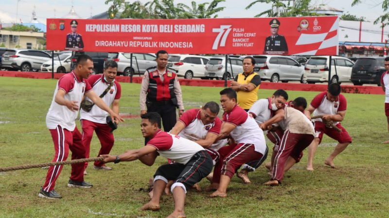 Meriahkan HUT RI ke 77, Polresta Deli Serdang Selenggarakan Berbagai Macam Lomba