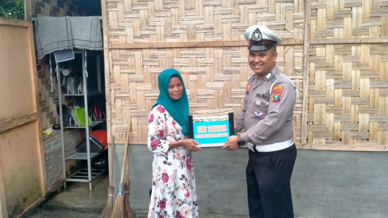 HUT Polantas Ke – 67, Sat Lantas Polres Sergai Gelar Bansos