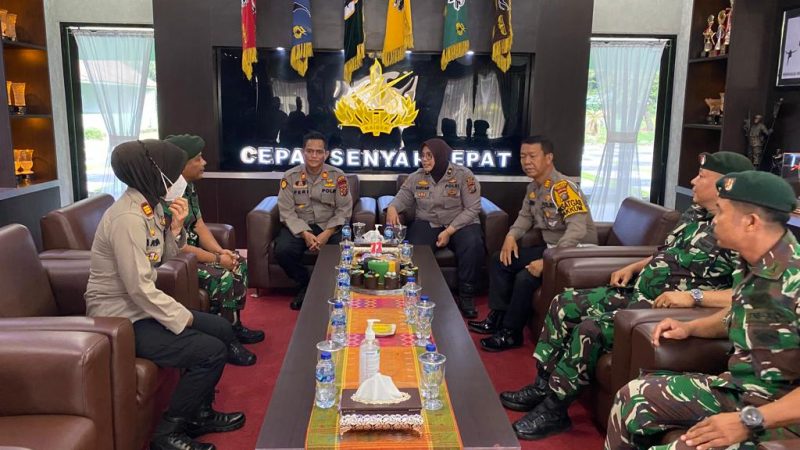 HUT TNI ke 77, Kapolres Binjai Bersama Walikota dan Kajari Kunjungi Makodim 0203 LKT