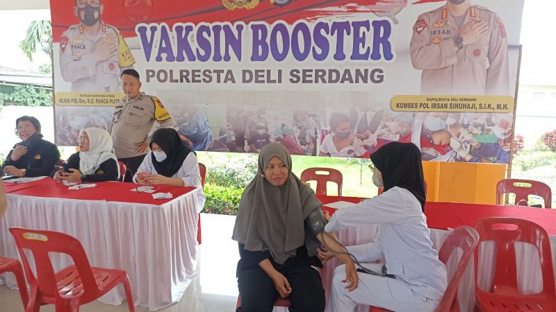 Polresta Deli Serdang Kembali Gelar Vaksinasi Booster Untuk Masyarakat Umum