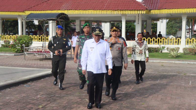 Polresta Deli Serdang Bersama TNI dan Pemkab Deli Serdang Laksanakan Apel Gelar Pasukan Penanganan Premanisme Dan Geng Motor