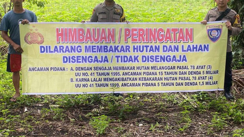 Jajaran Polresta Deli Serdang Berikan Himbauan Dan Sosialisasi Tentang Karhutla Kepada Masyarakat