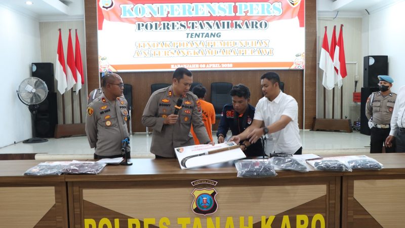Satreskrim Polres Tanah Karo Ungkap Kasus Pembunuhan Warga Desa Susuk Kurang Dari 12 Jam