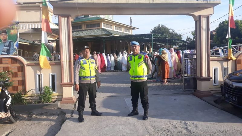 Ratusan Personel TNI – Polri Laksanakan Pengamanan Sholat Id di Wilkum Polresta Deli Serdang