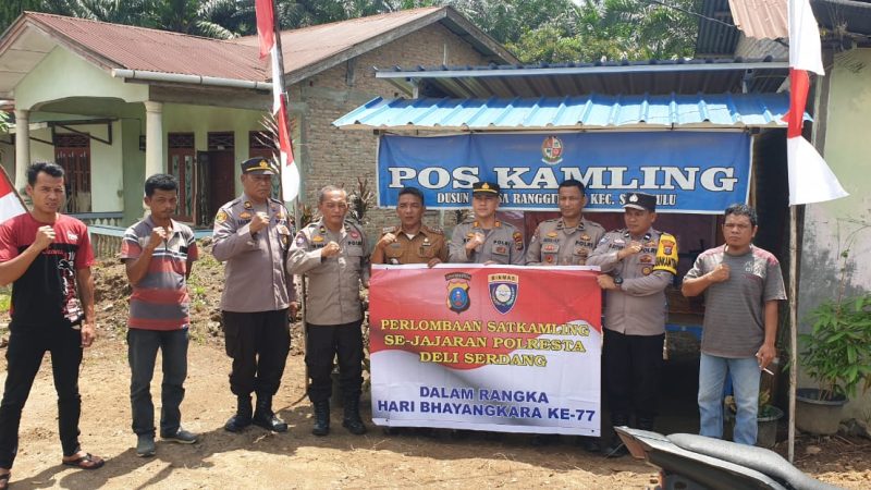 Sambut HUT Bhayangkara, Polresta Deli Serdang Gelar Lomba Pos Siskamling