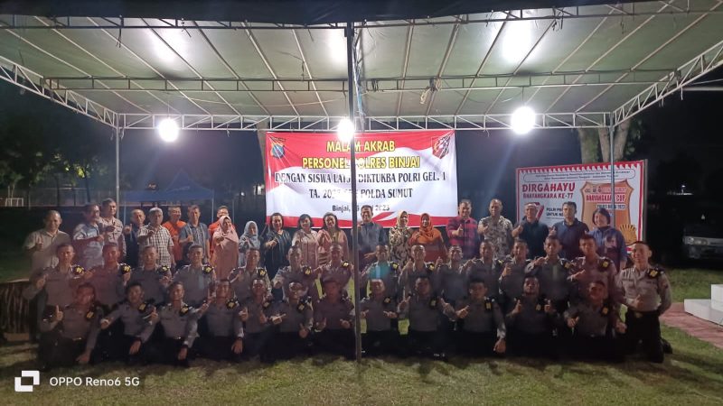 Kapolres Binjai Malam Akrab Bersama Siswa Latja Diktuba Polri