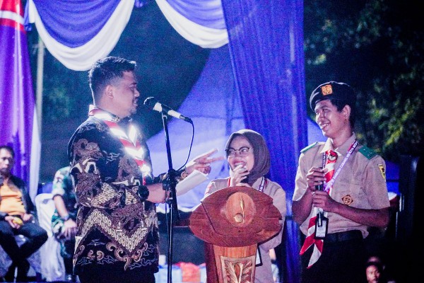 Bobby Nasution Tutup Raimuna Cabang VIII Tahun 2023 di Taman Cadika