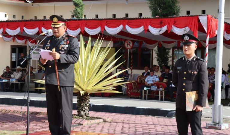 Polres Humbahas Gelar Upacara HUT Bhayangkara ke-77