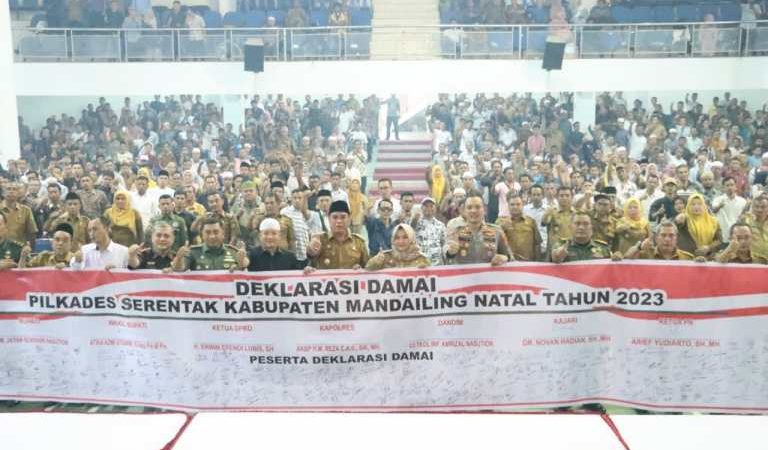 Kapolres Madina Hadiri Deklarasi Damai Pilkades Serentak Tahun 2023
