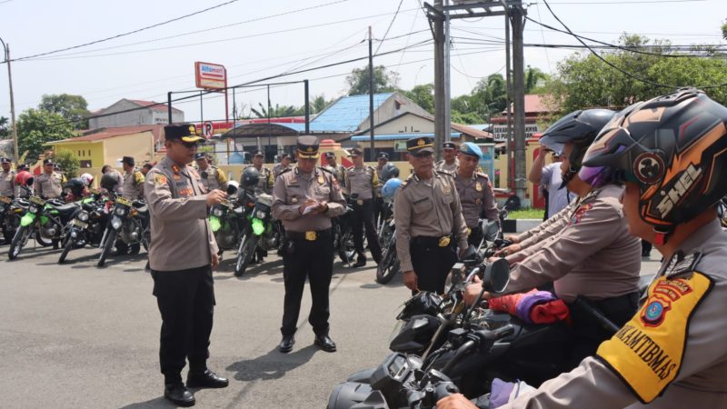 Polresta Deli Serdang Cek Kendaraan Dinas Persiapan Menjelang Pemilu