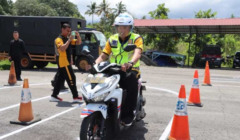 Kapolres Madina Uji Kelayakan Trek Baru Praktek Sim C