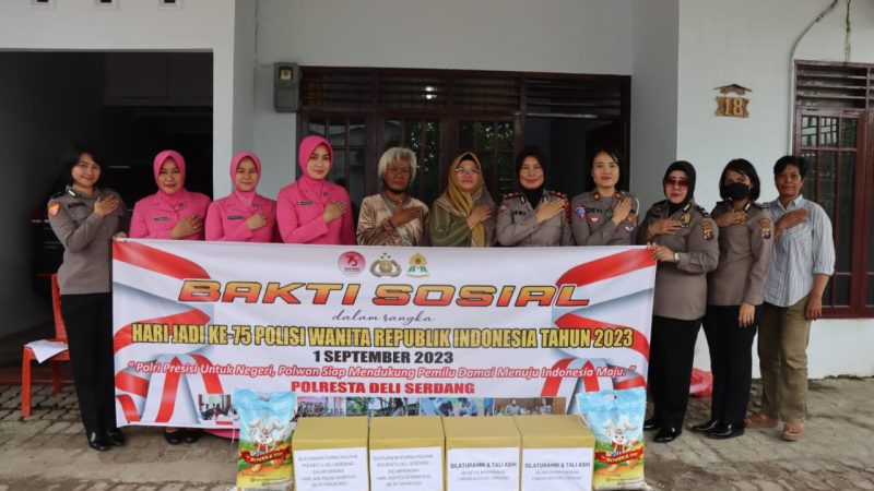 Sambut HUT Polwan Ke 75, Ibu Asuh Polwan, Pakor Polwan bersama Polwan Polresta Deli Serdang Kunjungi Purnawirawan Polwan