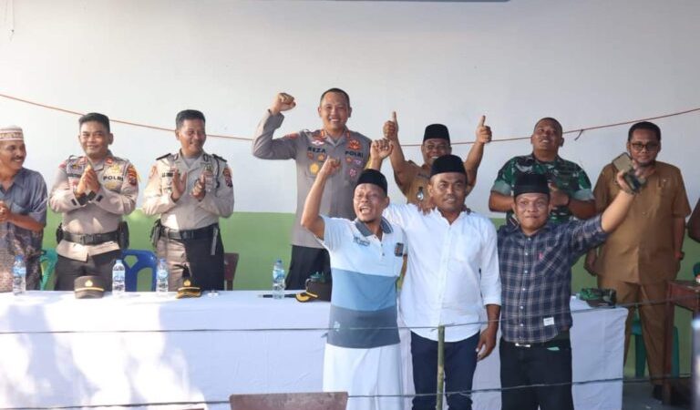 Kapolrea Madina Pantau Langsung Penghitungan Suara Pilkades Desa Gunungtua Jae