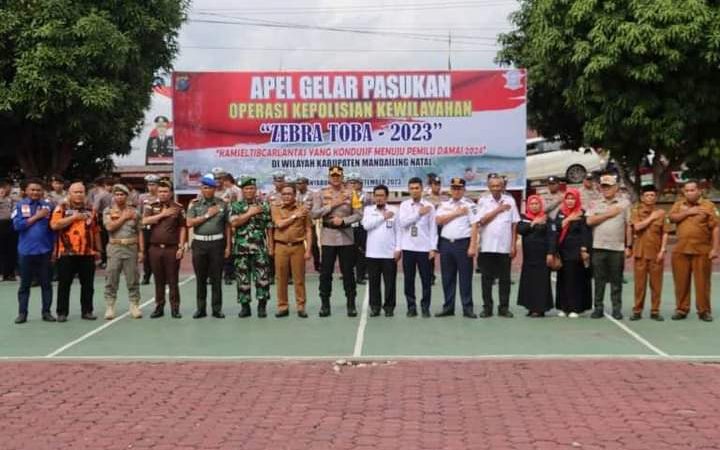 Kapolres Madina Pimpin Upacara Ops Zebra Toba Tahun 2023