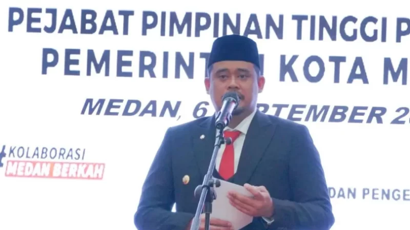 Ini Pesan Bobby Nasution Saat Lantik 7 Pejabat Tinggi Pratama