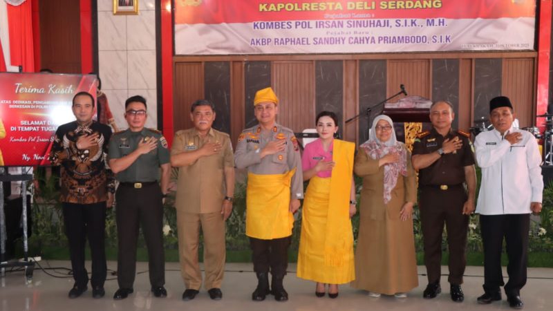 Penyambutan Kapolresta Deli Serdang Baru dan Giat Pisah Sambut