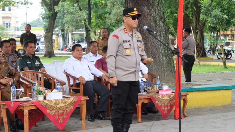 Polres Binjai Gelar Simulasi Sistem Pengamanan Kota Pada Ops Mantap Brata Toba 2023-2024