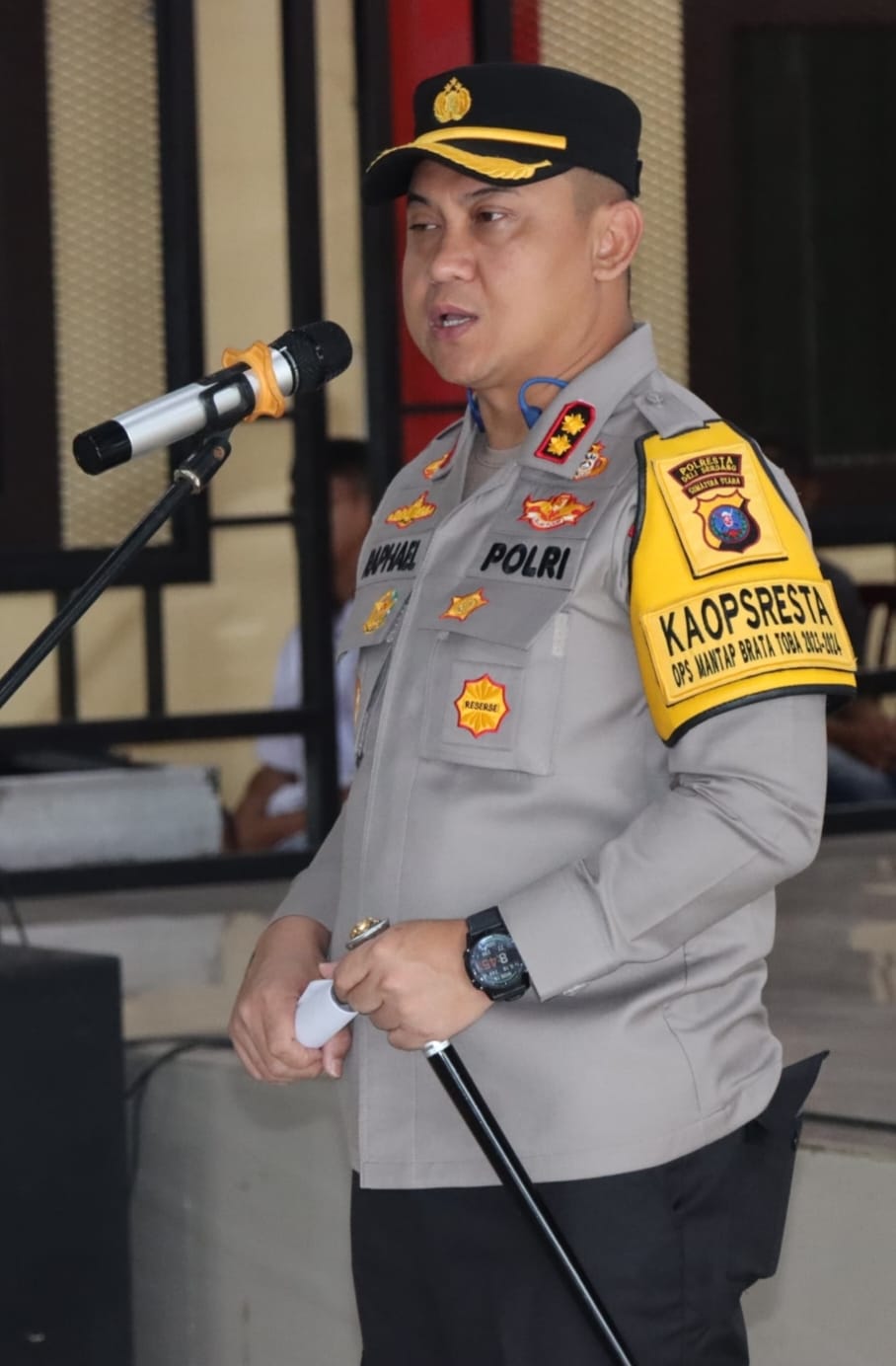 Kapolresta Deli Serdang Pimpin Upacara Purna Bakti