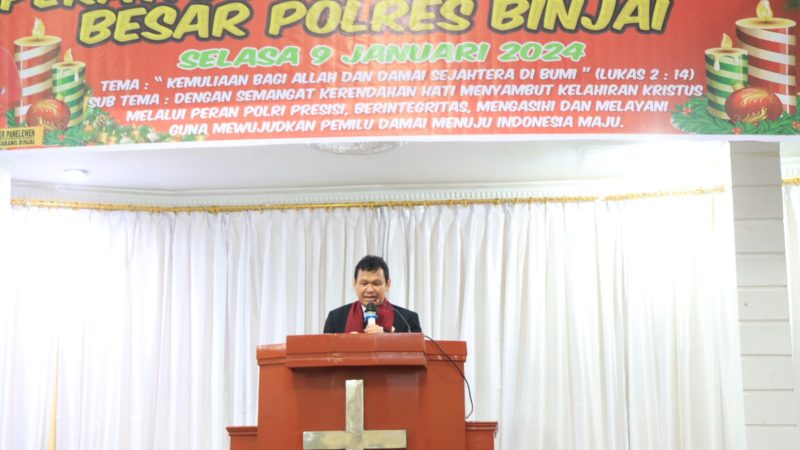 Keluarga Besar Polres Binjai Gelar Perayaan Natal Tahun 2023