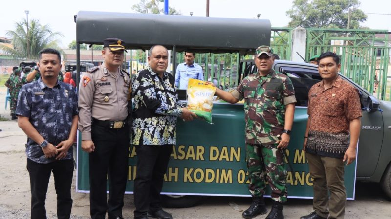 Pemkot Binjai Bersama Kodim 0203/Lkt Gelar Operasi Pasar Sembako dan Pengecekan Harga