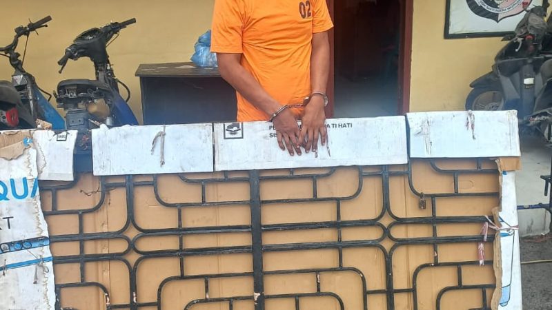 Polsek Binjai Kota Tangkap Pencuri Jerjak Besi