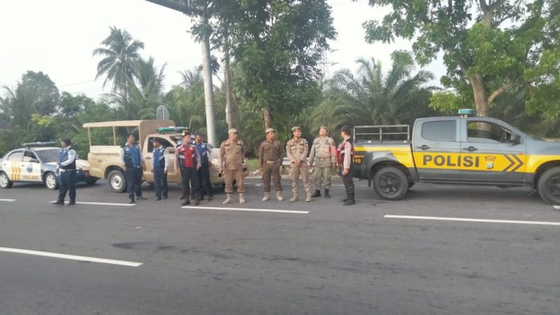 Patroli Gabungan Sat Samapta Polres Langkat, Dishub, dan Satpol PP Kabupaten