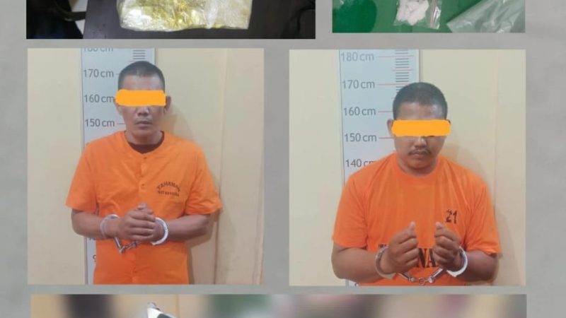 Sat Narkoba Polres Langkat Kembali Amankan Dua orang Pria Atas Kepemilikan Narkotika Jenis Sabu
