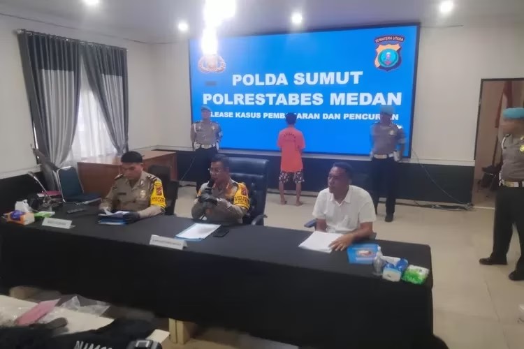 Polrestabes Medan Bekuk Maling Rokok yang Sebabkan 6 Ruko Terbakar di Desa Sei Rotan