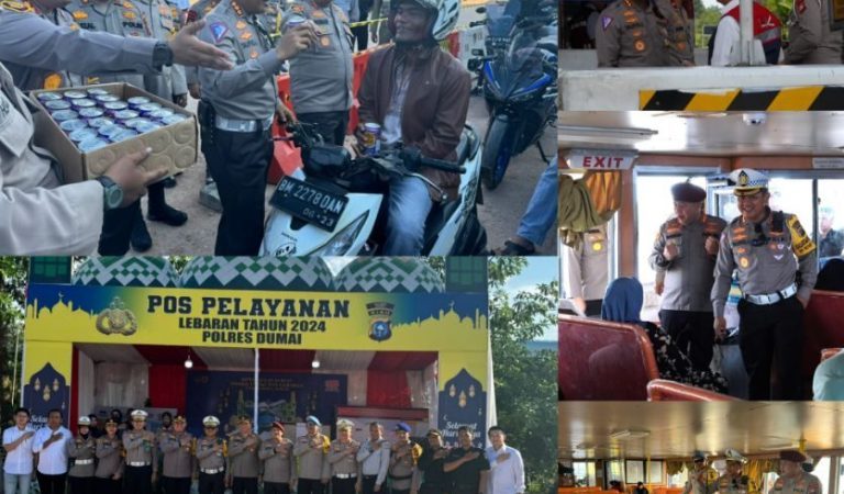 Asistensi Polda Riau Sapa Pemudik yang Balik dari Sumut Hingga Pemudik Kapal Roro