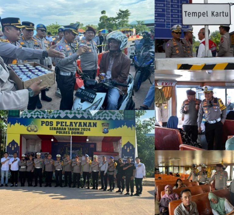 Asistensi Polda Riau Sapa Pemudik yang Balik dari Sumut Hingga Pemudik Kapal Roro