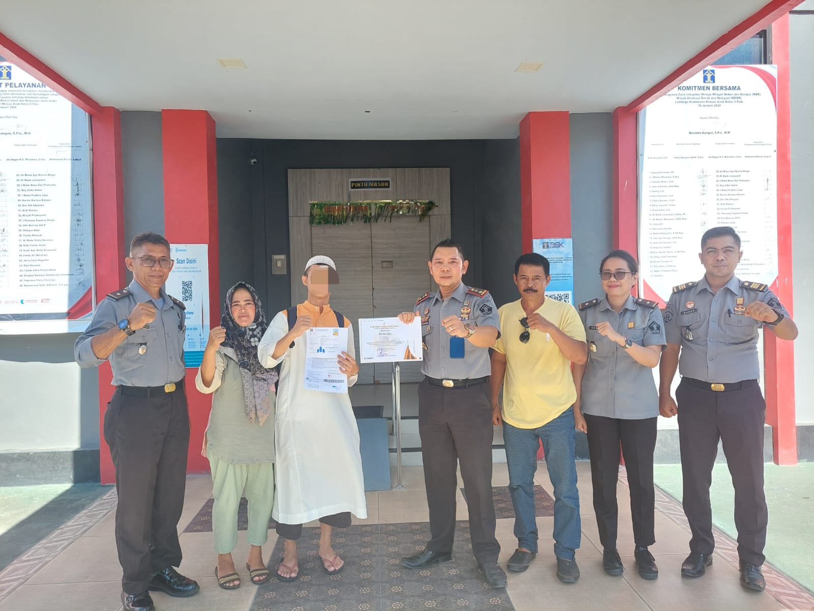 Bebas Bersyarat, Satu Anak Binaan LPKA Palu Pulang dengan Torehan Prestasi