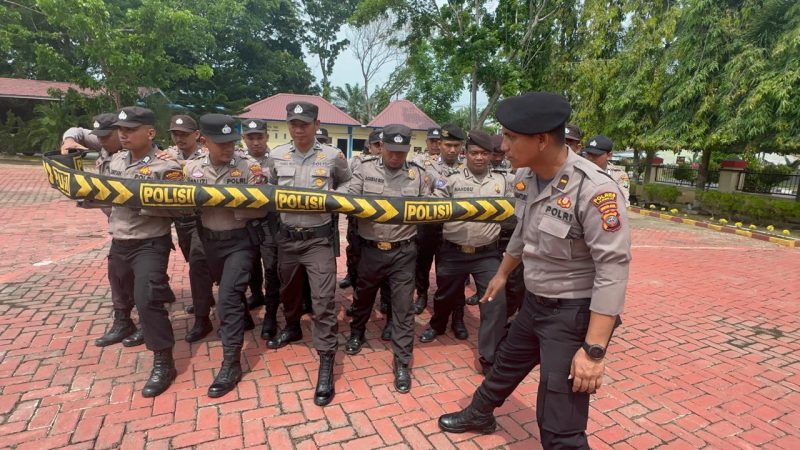 Jelang Pilkada Serentak 2024, Polres Langkat Gelar Latihan Dalmas