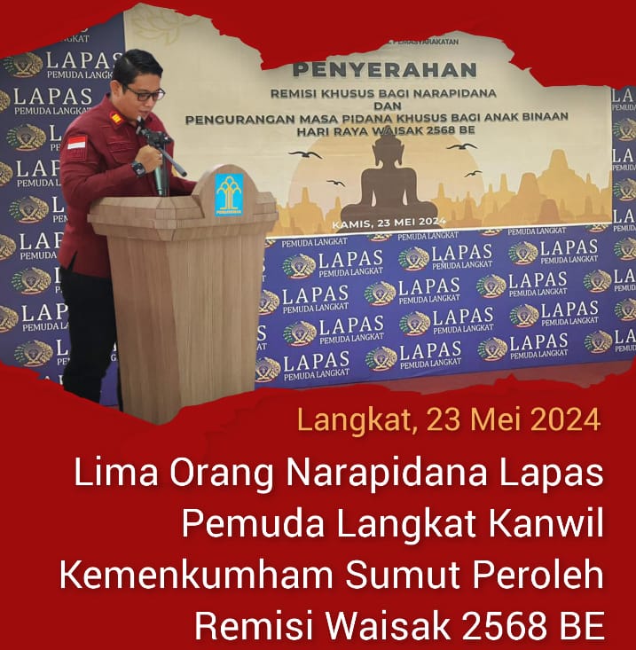Lima WBP Lapas Pemuda Klas III Beragama Budha Mendapat Remisi