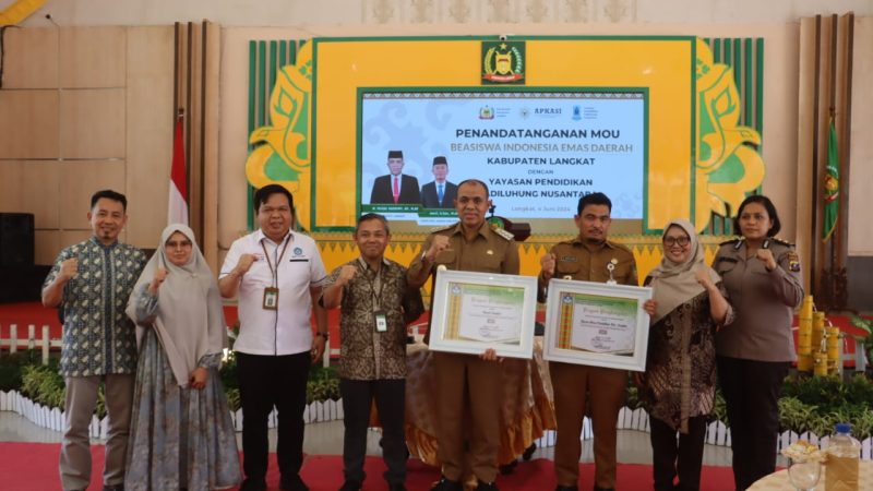 Kapolres di wakakili kabag Sdm polres langkat hadiri Pandatanganan MOU