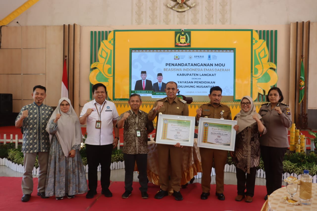 Kapolres di wakakili kabag Sdm polres langkat hadiri Pandatanganan MOU