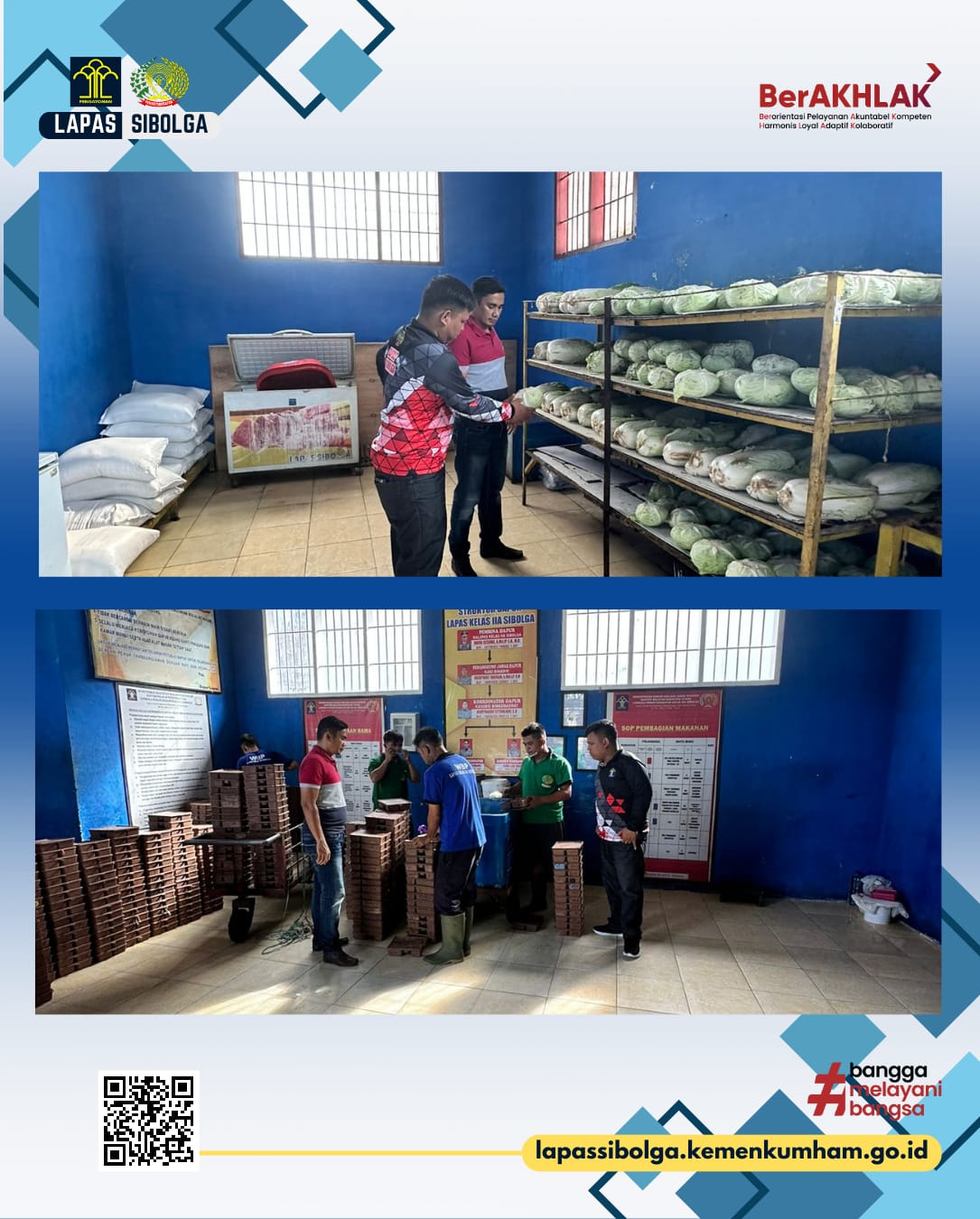Kontrol Dapur Rutin Dilaksanakan, Lapas Kelas IIA Sibolga Pastikan Makan Dan Minum Warga Binaan Terpenuhi