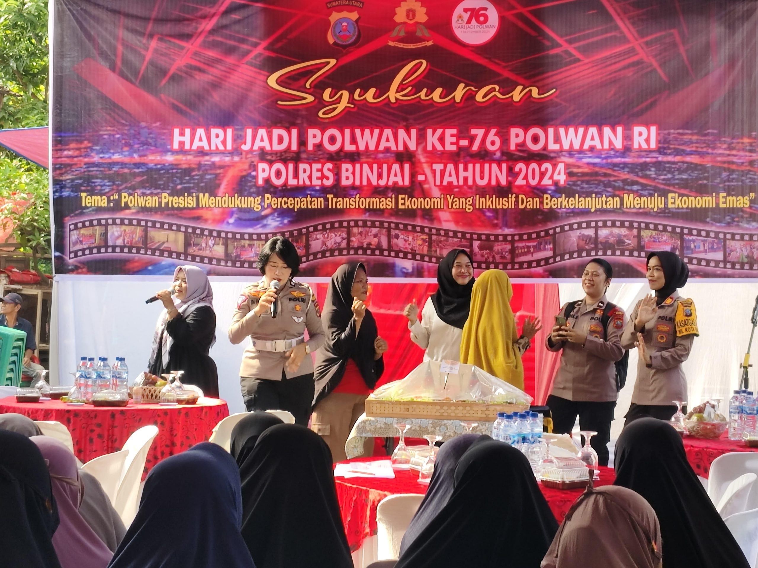 Hari Jadi Ke-76, Polwan RI Polres Binjai Menggelar Syukuran Bersama Masyarakat