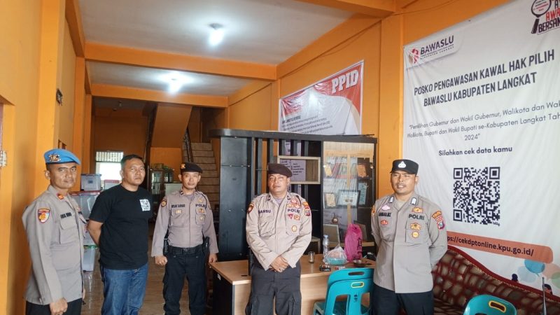 Subsatgas Propam Polres Langkat OMP Toba 2024 Lakukan Pengawasan Personil di Kantor Penyelenggara Pilkada
