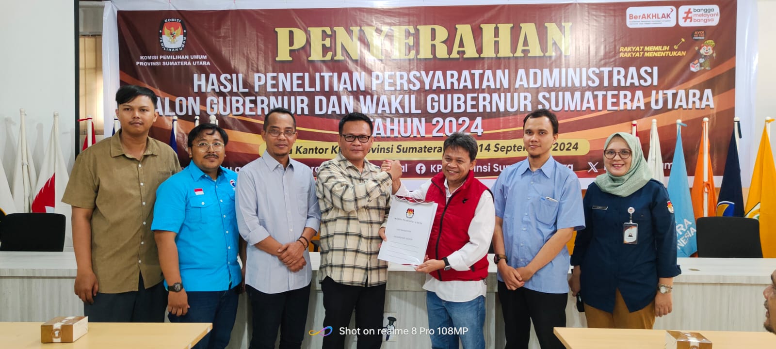 KPU Sumut Adakan Penyerahan Hasil Penelitian Syarat Administrasi Calon Gubernur dan Wakil Gubernur Tahun 2024