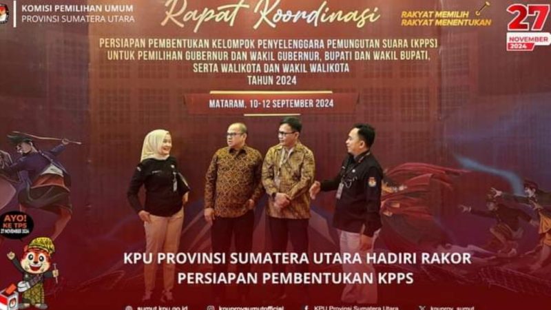KPU Sumut Hadiri Rakor Persiapan Pembentukan KPPS Untuk Pilkada